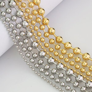 Stainless Steel Necklace Ball Chain Hollow Bead Geometric Design Unisex Clavicle Chain Gift Jewelry 10cm Extended Chain - Product Image 5
