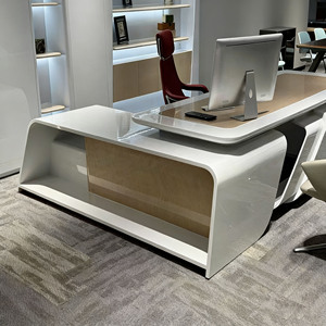 Ensemble de chaises de bureau de direction, mobilier de bureau commercial moderne haut de gamme élégant pour président, directeur général - Product Image 3