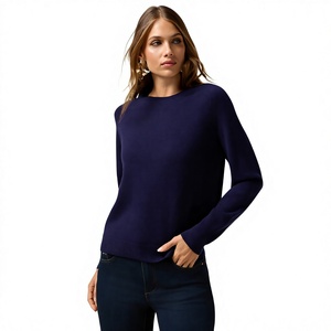 Pulls en tricot pour femmes, doux et décontractés, col rond élégant, pull chaud, vente en gros personnalisée de pulls pour femmes - Product Image 2