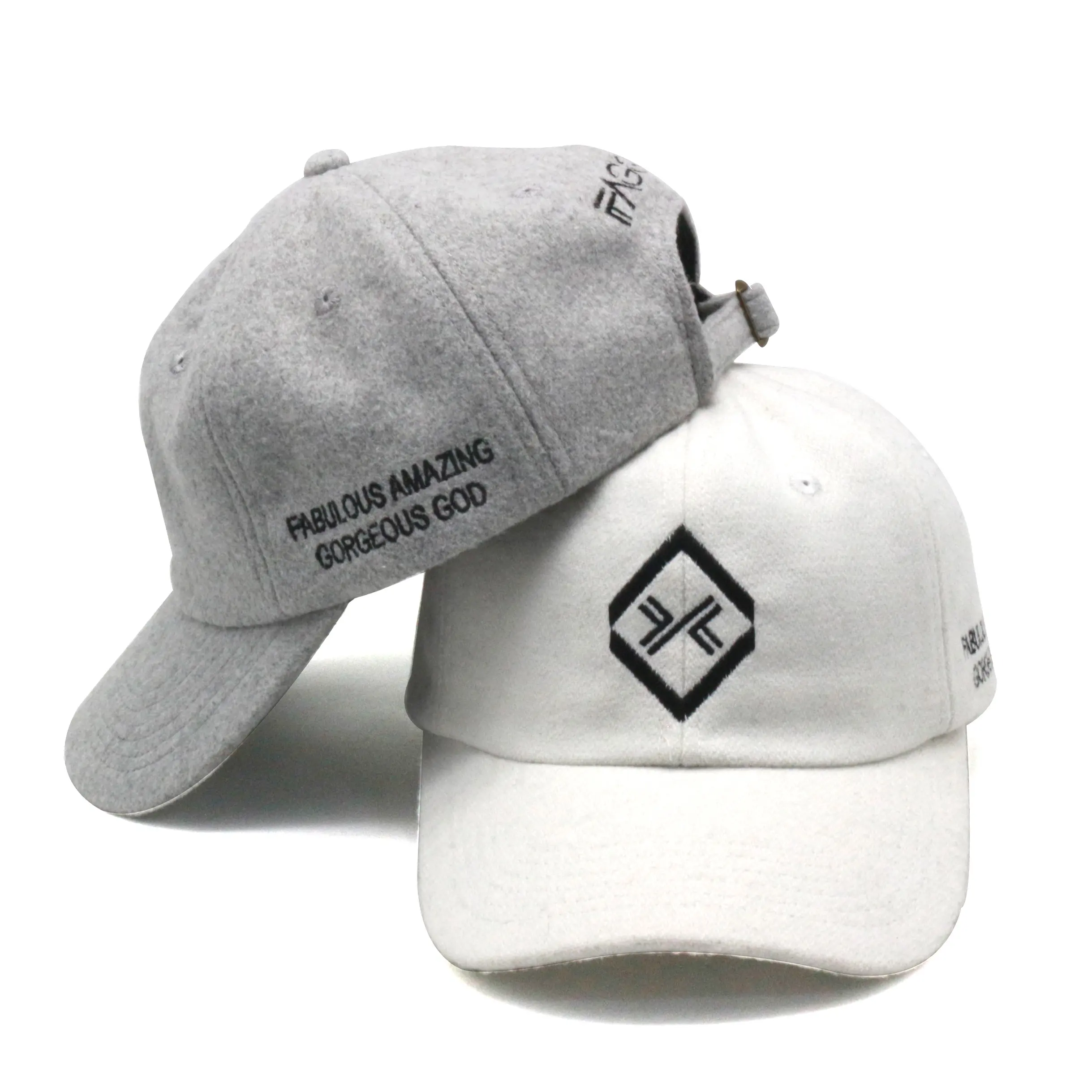 قبعة سائقي الشاحنات مطرزة من الصوف عالية الجودة قبعات بيسبول مخصصة قبعات بيسبول