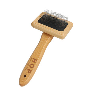 Sıcak satış <span class=keywords><strong>Pet</strong></span> bakım fırça bambu ahşap & köpek kedi saç bakım için yumuşak kıllar ile paslanmaz çelik saplar <span class=keywords><strong>Comber</strong></span> mutlak güvenlik - Product Image 5