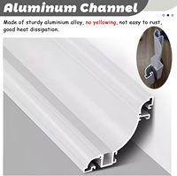 Bande lumineuse LED pour plafond, système de profilés en aluminium pour moulures de plafond et plinthes, 9m (29,5 pieds), décoration pour salon