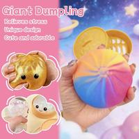 1 pièce de jouet sensoriel anti-stress en peluche colorée en forme de boulette vapeur, cadeau pour les enfants de 6 à 12 ans