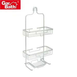3 tiers metal wire shampoo storage basket hanging bathroom shower caddy with soap dish