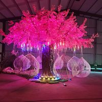 Chaise suspendue moderne de haute qualité en forme d'arbre artificiel, pour jardin intérieur/extérieur, à fleurs de cerisier, pour plus de 10 passagers, pour centre commercial