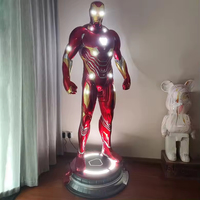 Sculpture de robot en acier MK50 grandeur nature avec éclairage LED, figurine de personnage de film en résine et acier, taille réelle