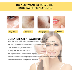 Venta al por mayor hidratante nutritivo cuidado de la piel lámina de oro antienvejecimiento antiarrugas 24K oro niacinamida suero facial - Product Image 4
