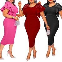 <strong>European</strong> Women's Fashion 2025 Summer New Style Sequined Ruffled Edge <strong>Dress</strong> African-style <strong>Dress</strong> Wholesale