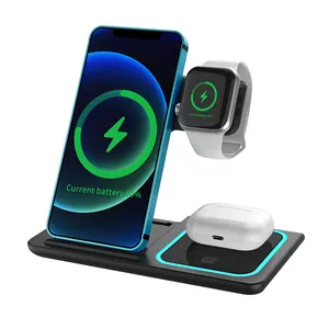 3 in 1 Charging Station for Devices Wireless Charger Pad Travel Wireless Charger
