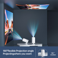 Projecteur LED à courte focale pour cinéma maison extérieur, LCD, Smart Android 11, BT Wi-Fi 6, 720P, mini portable HY300, 120 ANSI, haut-parleur 3W