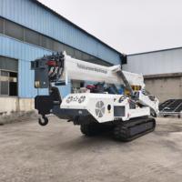 Grue araignée blanche 10t sur chenilles, certifiée CE, pour travaux de levage en intérieur et espaces étroits, directement de l'usine
