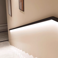 24H Frei Gestaltbares Modernes Treppengeländer mit LED-Lichtleiste, SS304 Induktions-Balustradensystem für Hotelkorridor-Projekte, DIY