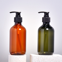 Bouteille d'émulsion écologique de 250ml Bouteille d'huile capillaire de 100ml Bouteille cosmétique en plastique transparent pour animaux de compagnie de 500ml avec pompe à lotion