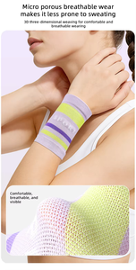 Soporte de Muñeca Deportivo Transpirable de Punto, Absorbente de Sudor, Elástico, para Fitness, Running y Entrenamiento Diario - Product Image 6