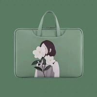 Funda para Portátil de Cuero Vegano PU Orgánico Genuino de 15'' para Adolescentes, con Diseño Moderno de Múltiples Bolsillos y Correa para Equipaje