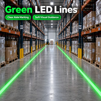 Projecteur linéaire LED vert pour l'industrie, faisceau réglable pour la sécurité des usines et ateliers, ligne d'avertissement sans laser (classe limitée)