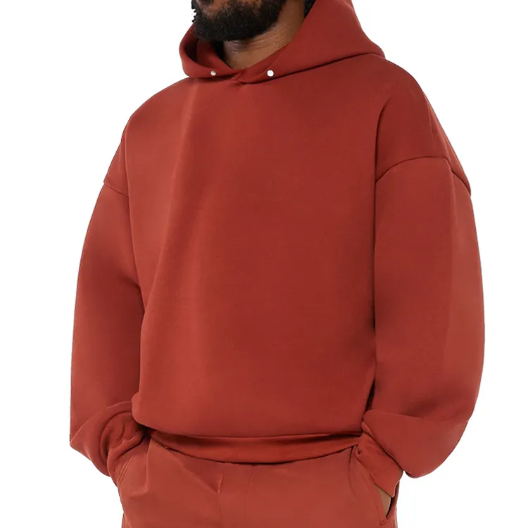 OEM 500 GSM trống Hoodies Chất lượng cao tùy chỉnh thiết kế dày lông cừu nặng hoodie sản xuất bông tùy chỉnh Boxy phù hợp