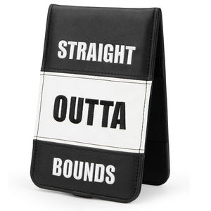 Porte-tenueur de carnet de scores de golf en cuir PU personnalisé avec logo brodé - Product Image 1