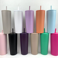 Nouvelle tasse isotherme en acier inoxydable à double paroi de 16 oz, 20 oz, 24 oz, avec double couvercle, bouteille d'eau populaire, tasse à café isolée, tasse anti-fuite