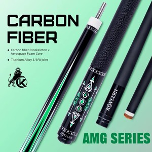 <span class=keywords><strong>Queue</strong></span> <span class=keywords><strong>de</strong></span> <span class=keywords><strong>billard</strong></span> KONLLEN AK-03F 2.0 en fibre <span class=keywords><strong>de</strong></span> carbone, fût à faible déviation <span class=keywords><strong>de</strong></span> 12,5 mm, joint radial - Product Image 1