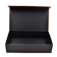 Boîte d'emballage en carton personnalisable en forme de livre orange avec aimant, différentes tailles pour sushis, nouilles, chewing-gums