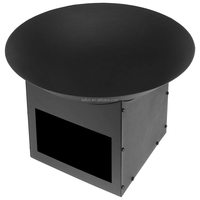 Brasero d'extérieur carré en métal avec rangement pour bûches, foyer en acier noir, brûleur à bois, poêle de jardin, chauffage de terrasse