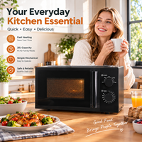 Four à micro-ondes de comptoir 25L en acier inoxydable à commande mécanique avec plateau rotatif pour réchauffer les aliments – Vente directe usine