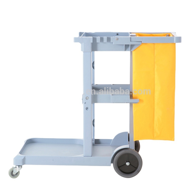 Multipurpose Plastic 4 Wheel Janitor Cart