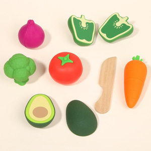 ชุดของเล่นตัดผักซิลิโคนสำหรับเด็กพร้อมมีดเล่นในครัวเพื่อการศึกษาสำหรับเด็กอายุ 2 ถึง 4 ปี - Product Image 2