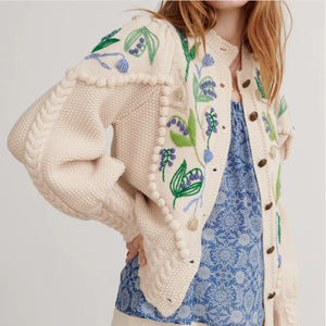 Großhandel Custom Hands Crochet Strick oberteile Damen pullover <span class=keywords><strong>Fancy</strong></span> Crop Cardigans Pullover Jacquard Stickerei Strick pullover Damen - Product Image 5