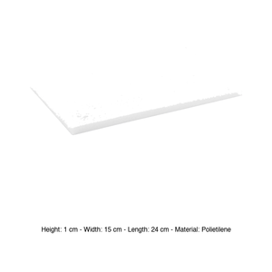 Planche à découper en polyéthylène blanc 24 × 15 × 1 h cm - Product Image 3