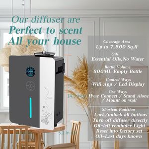 Difusor de Aromas Comercial al por Mayor con Control por WiFi y App, Bajo Ruido, Pantalla Táctil, sin Agua, para Tiendas, 1 Año de Garantía - Product Image 3