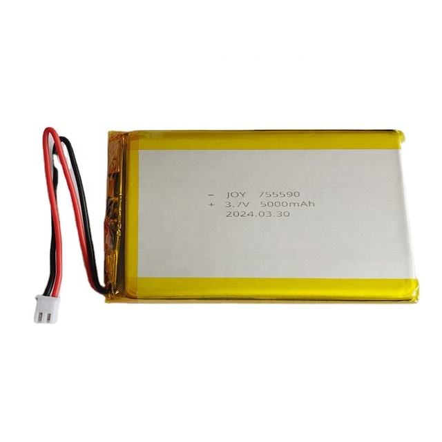 High Quality Rechargeable 755590 3.7V 5000mAh Lithium Ion Li Polymer Battery with Pcb and JST XH2.54 2P Connector