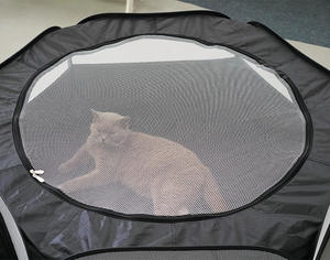 Draagbare Buitentuin Hek Met 3 Metalen Staaf Voor Kitten Puppy Konijnen Huisdier Kooi Tent Met Mesh <span class=keywords><strong>Tunnel</strong></span> Speelgoed Oxford Pet Box - Product Image 5