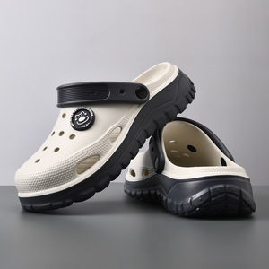 Sandalias Crocs para Hombre con Suela Gruesa, Antideslizantes, Aumentan la Altura, Cómodas, Casuales, para la Playa, Tallas 40-45, Tacón Redondo, Moldeado por Inyección - Product Image 2