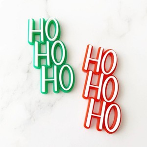 ท็อปเปอร์เค้กอะคริลิคคริสต์มาสลายฮูฮูฮู รูปน้ำผึ้งและรสหวาน แบบสองชั้น สำหรับตกแต่งเค้กในงานปาร์ตี้วันหยุด - Product Image 1