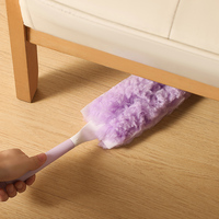 Brosse à poussière en microfibre douce, moelleuse, lavable, portable, anti-statique, pour l'élimination de la poussière, multi-usages