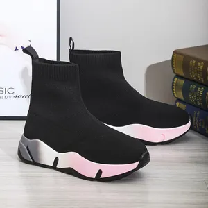 Calzini scarpe da corsa Sneakers da <span class=keywords><strong>donna</strong></span> scarpe sportive piattaforma elastica Casual traspirante stivaletti vulcanizzati - Product Image 1