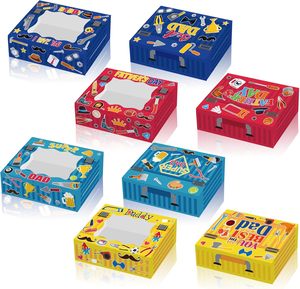 กล่องของขวัญวันพ่อ 12 แพ็ค ลายเครื่องมือ กล่องกระดาษใส่ของขวัญวัน<span class=keywords><strong>พ่อ</strong></span> กล่องขนมวันพ่อ มีหน้าต่าง สำหรับใส่ของชำร่วย คุกกี้ - Product Image 1