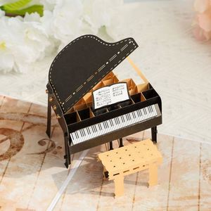 Carte de vœux 3D artisanale avec impression pop-up de piano pour anniversaire - Product Image 3