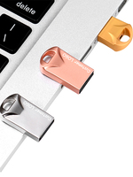Memoria USB 2.0 Metálica con Llavero, 64gb 32gb 16gb, Personalizable con Logotipo, Mini Pendrive, Memoria USB, Venta al Por Mayor