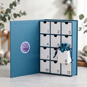 Caja de Regalo de Calendario de Adviento Ecológica Personalizada de 12 Días, Cierre Magnético, Empaque de Papel, Joyería, Belleza, Cuenta Regresiva para las Fiestas, Caja Rígida - Product Image 5