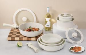 ชุดเครื่องครัวอลูมิเนียมหล่อแบบไม่ติดกระทะที่ถอดออกได้กระทะซุปกระทะกระทะกระทะกระทะสไตล์เกาหลีเคลือบหินอ่อน - Product Image 2