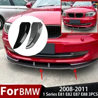 StarNav Pour Série 1 E81 E82 E87 E88 3 Pièces 2008-2011 LCI Édition Standard Spoiler de Pare-chocs Avant de Voiture, Lame de Pare-chocs, Diffuseur, Kit Carrosserie