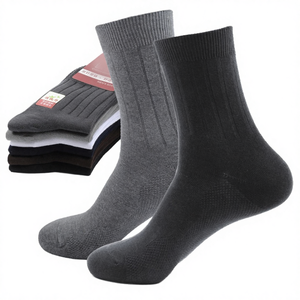 Chaussettes décontractées pour hommes de haute qualité, en gros, bon marché, neuves, chaussettes de printemps antibactériennes, chaudes, respirantes, en élasthanne/nylon, chaussettes de travail - Product Image 4