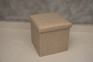 Modern <b>Stool</b> Living Room Furniture <b>Storage</b> Box Fabric Stainless Steel Bamboo Highest Quality Sample Available <b>Stools</b> Counter - Product Image 4