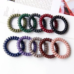 Grand élastique à cheveux de <span class=keywords><strong>couleur</strong></span> bonbon de 5,5 cm, cordon de téléphone, attaches pour cheveux de filles - Product Image 4