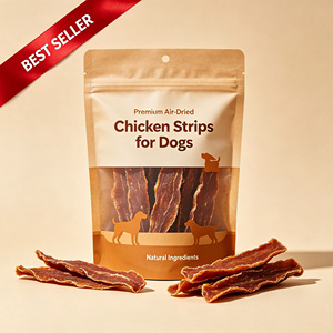Strisce di <span class=keywords><strong>Carne</strong></span> di Pollo Essiccata all'Aria Senza Cereali <span class=keywords><strong>per</strong></span> <span class=keywords><strong>Cani</strong></span>, Basso Contenuto di Grassi, Alta Assorbenza, Snack <span class=keywords><strong>per</strong></span> Addestramento e Premio Quotidiano, <span class=keywords><strong>Per</strong></span> Tutte le Età, 18 Mesi - Product Image 1