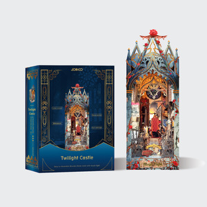 Booknook per <span class=keywords><strong>la</strong></span> Danza del Drago Magico Castello al Chiaro <span class=keywords><strong>di</strong></span> Luna, in Legno Fai da Te, Tridimensionale, Assemblabile, con Interruttore Tattile, Scatola Luminosa, Taglio Laser - Product Image 3