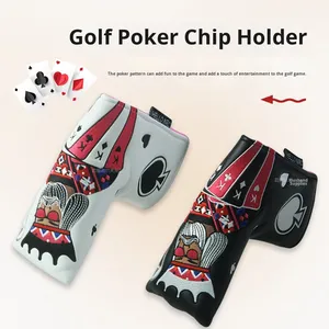 Fundas de golf personalizadas bordadas en cuatro direcciones con diseño de dibujos animados, impermeables, de material PU, con forma de L, para palos de golf, póker y clubes. - Product Image 3